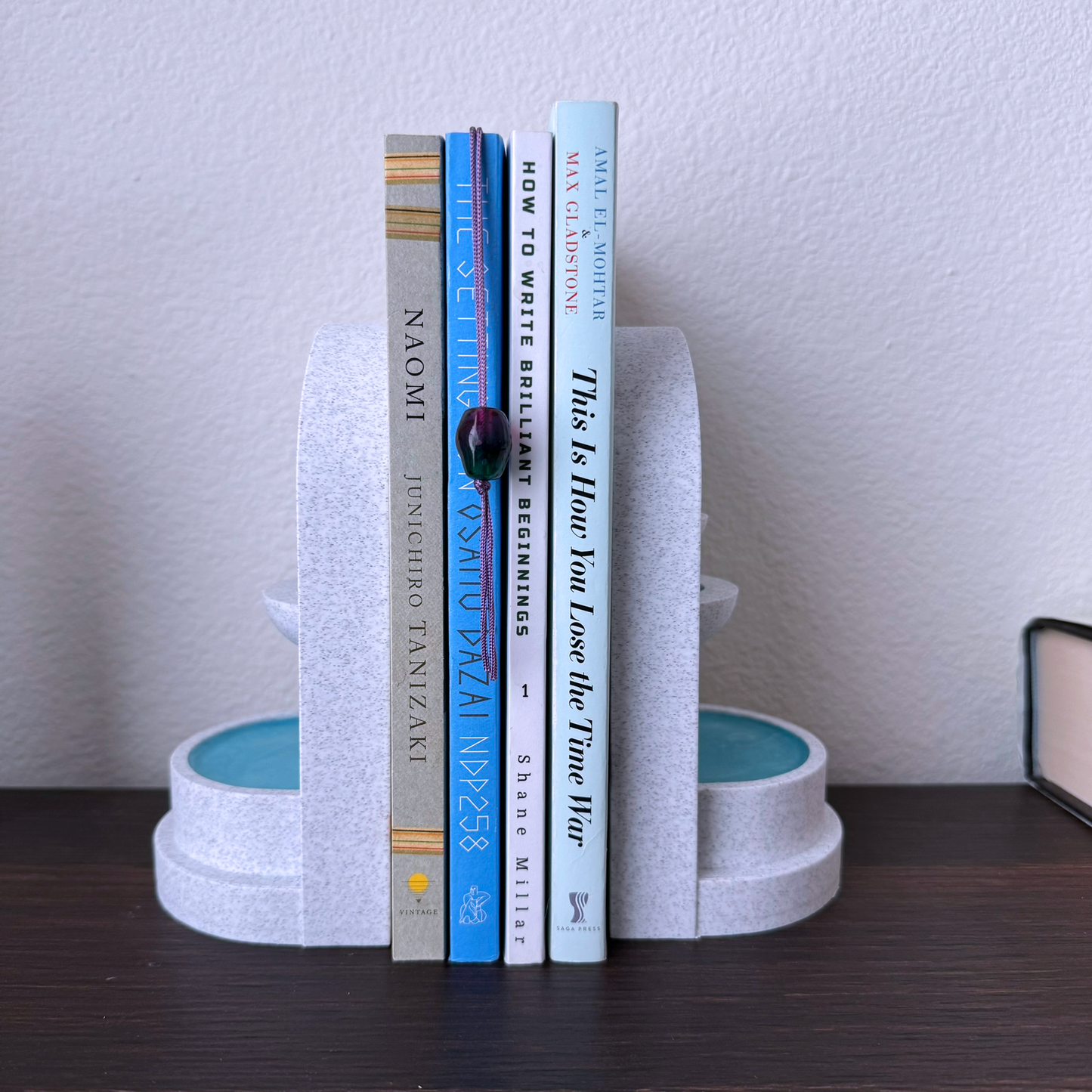 Arched Fountain bookends with Resin Pools of Water - Regal Water Fountain Bookends - Decorative fairy tale bookends