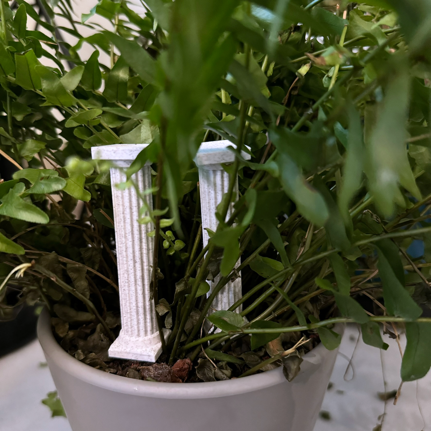 Plant Stake - Classical Greek Coman Column Planter Decor - Houseplant Stick - Plant Pick -Pack of 4 Garden Decor