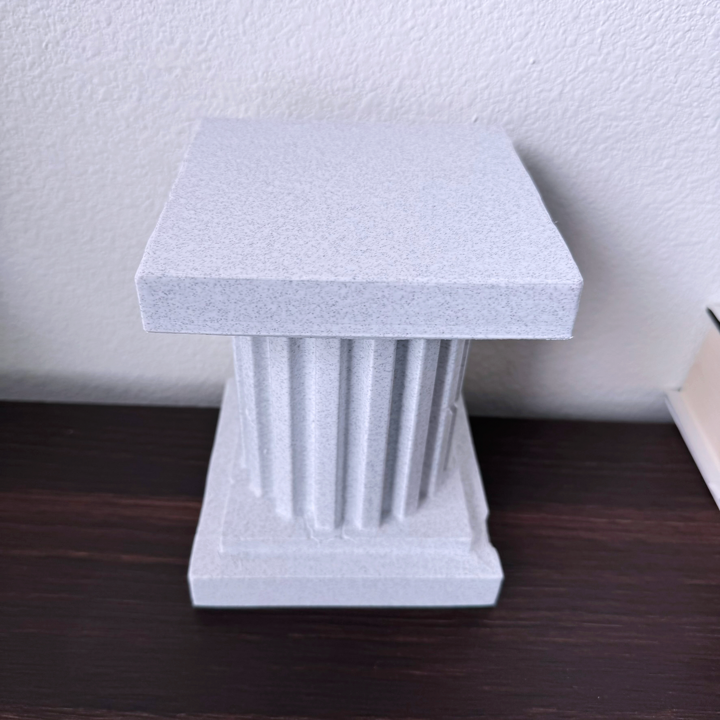Neoclassical column plant stand and riser pedestal - Greco Roman columns indoor plant stand - Plastic stone marble textured - Two sizes