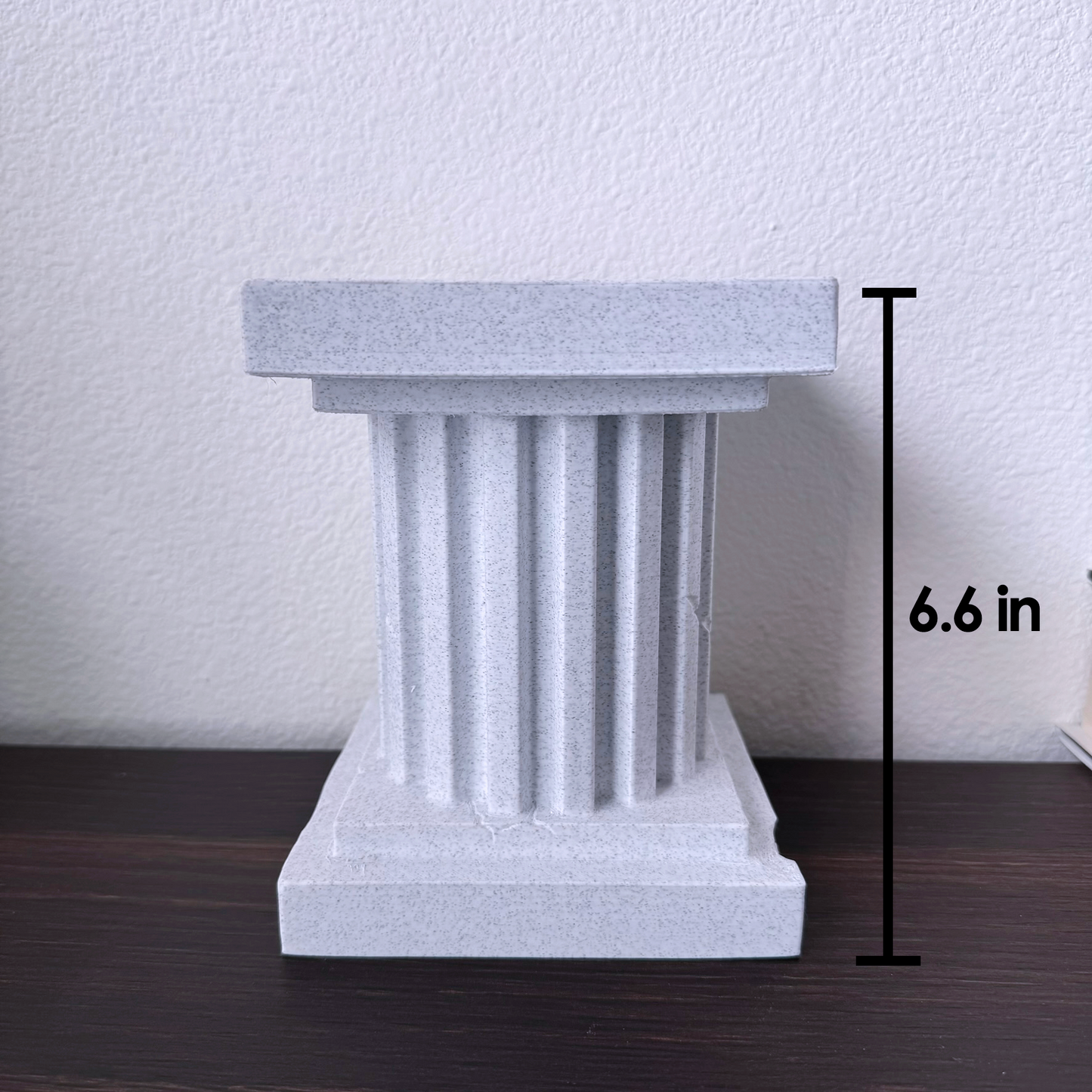 Neoclassical column plant stand and riser pedestal - Greco Roman columns indoor plant stand - Plastic stone marble textured - Two sizes