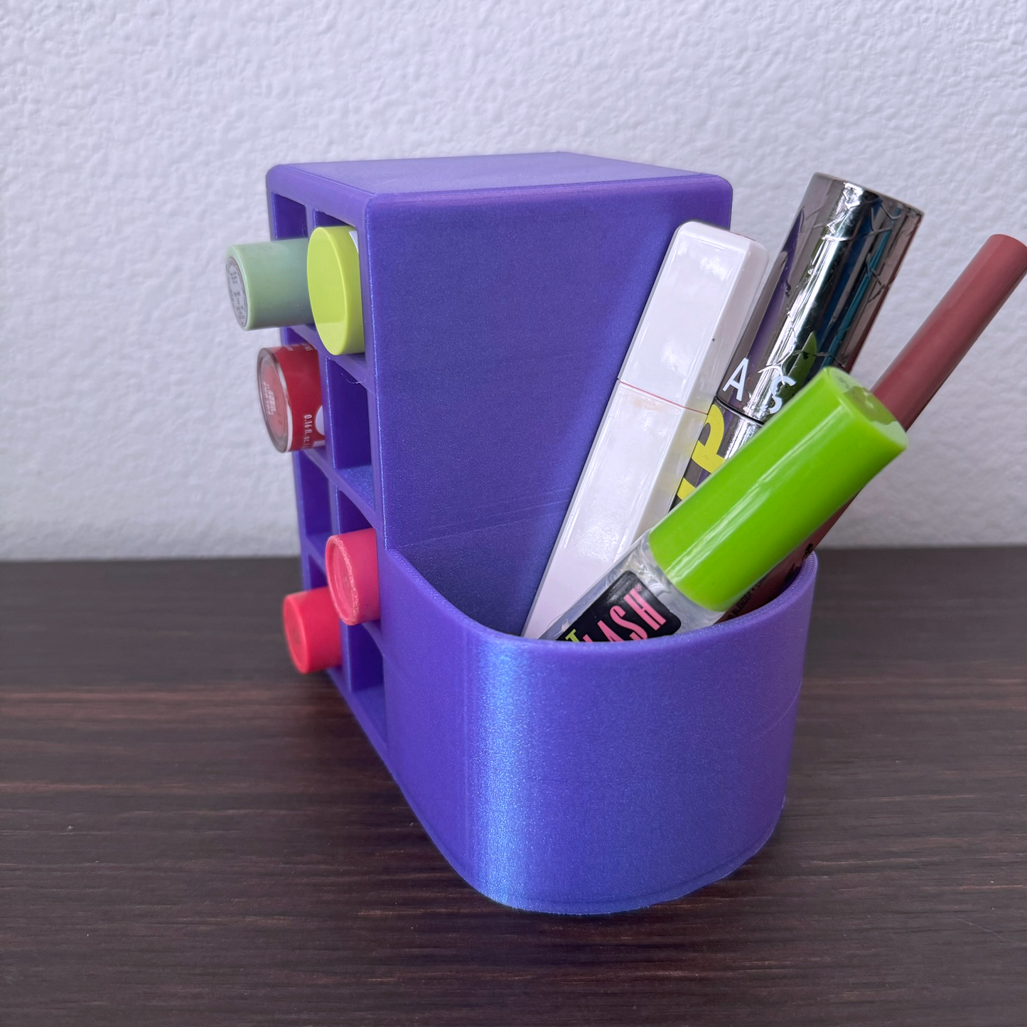 Lip Stick/ Lip Gloss Holder and Organizer - Make Up Organizer - Countertop Container - Cosmetics Cup - modular