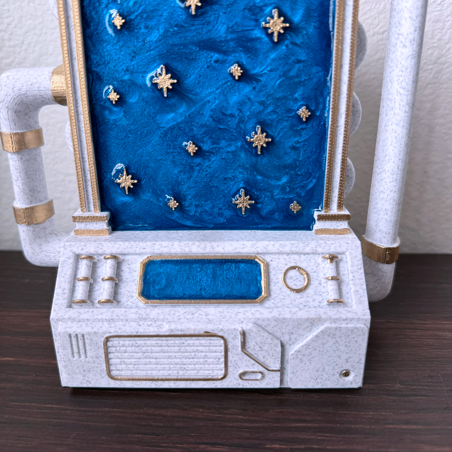 Steampunk portal bookends looking into star filled void - Sci-fi Bookend book nook - bookshelf decor -Single - pair bookend - unique bookend