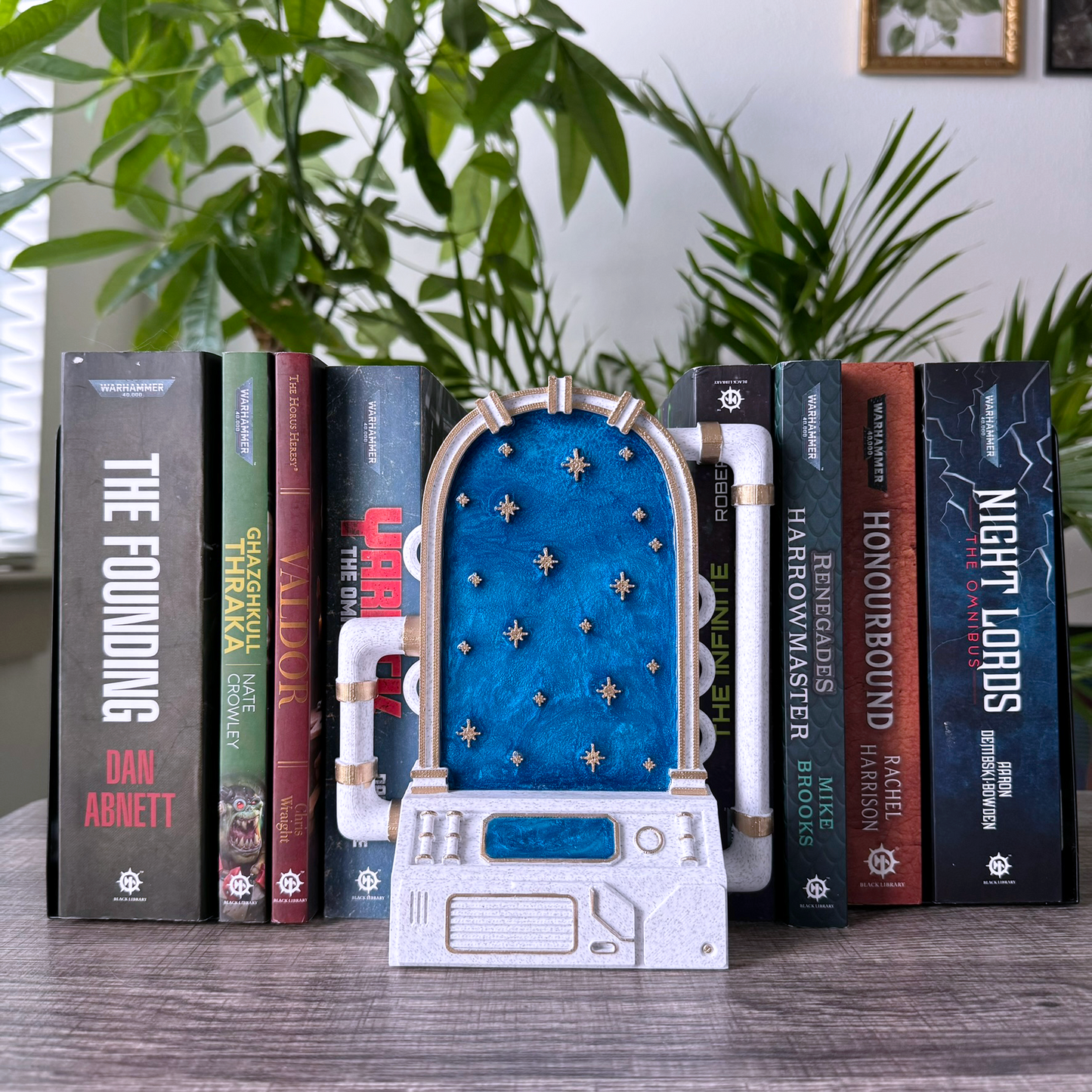 Steampunk portal bookends looking into star filled void - Sci-fi Bookend book nook - bookshelf decor -Single - pair bookend - unique bookend