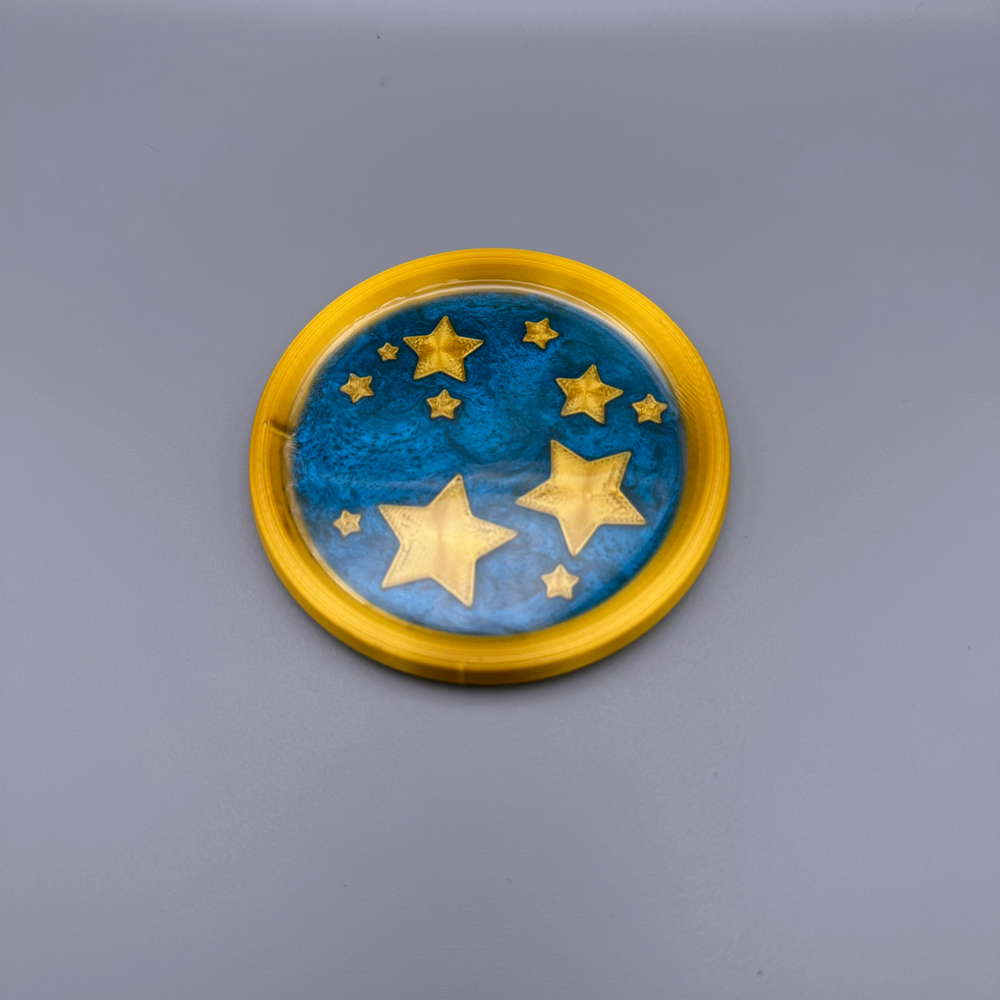 Tea bag holder dish - Resin poured, 3d Printed -Tea bag rest - Starry sky