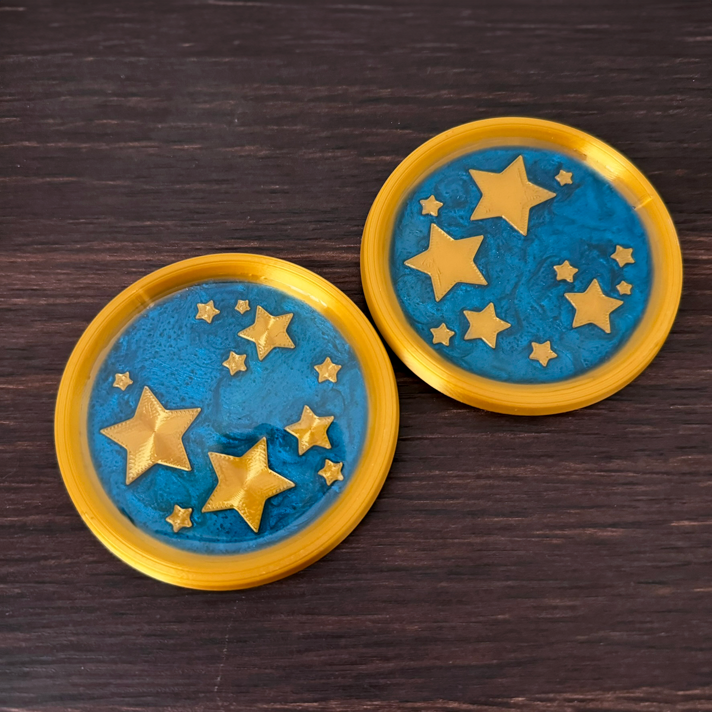 Tea bag holder dish - Resin poured, 3d Printed -Tea bag rest - Starry sky