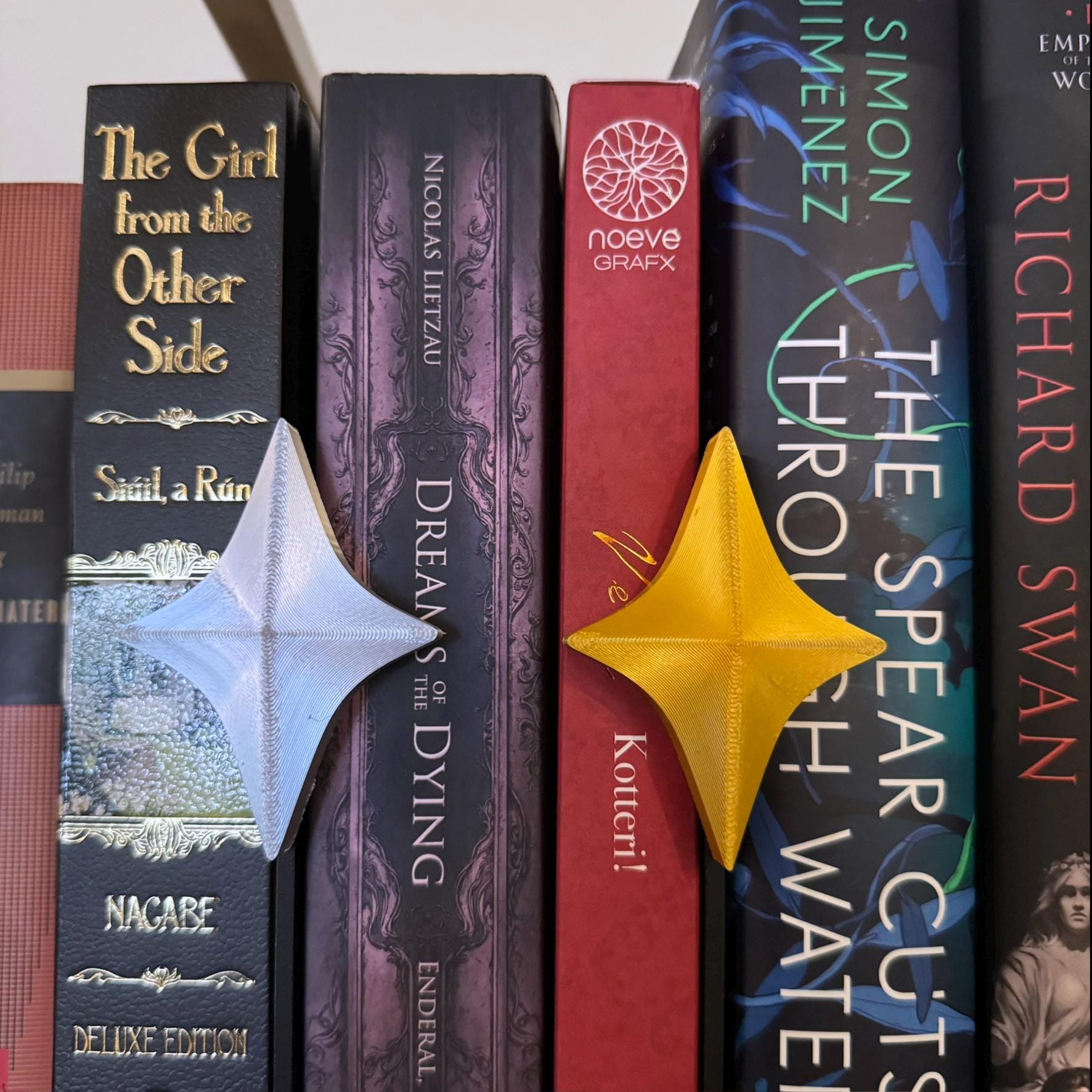 Five Star Bookshelf inserts - cute bookshelf decor -  five star shelf dividers