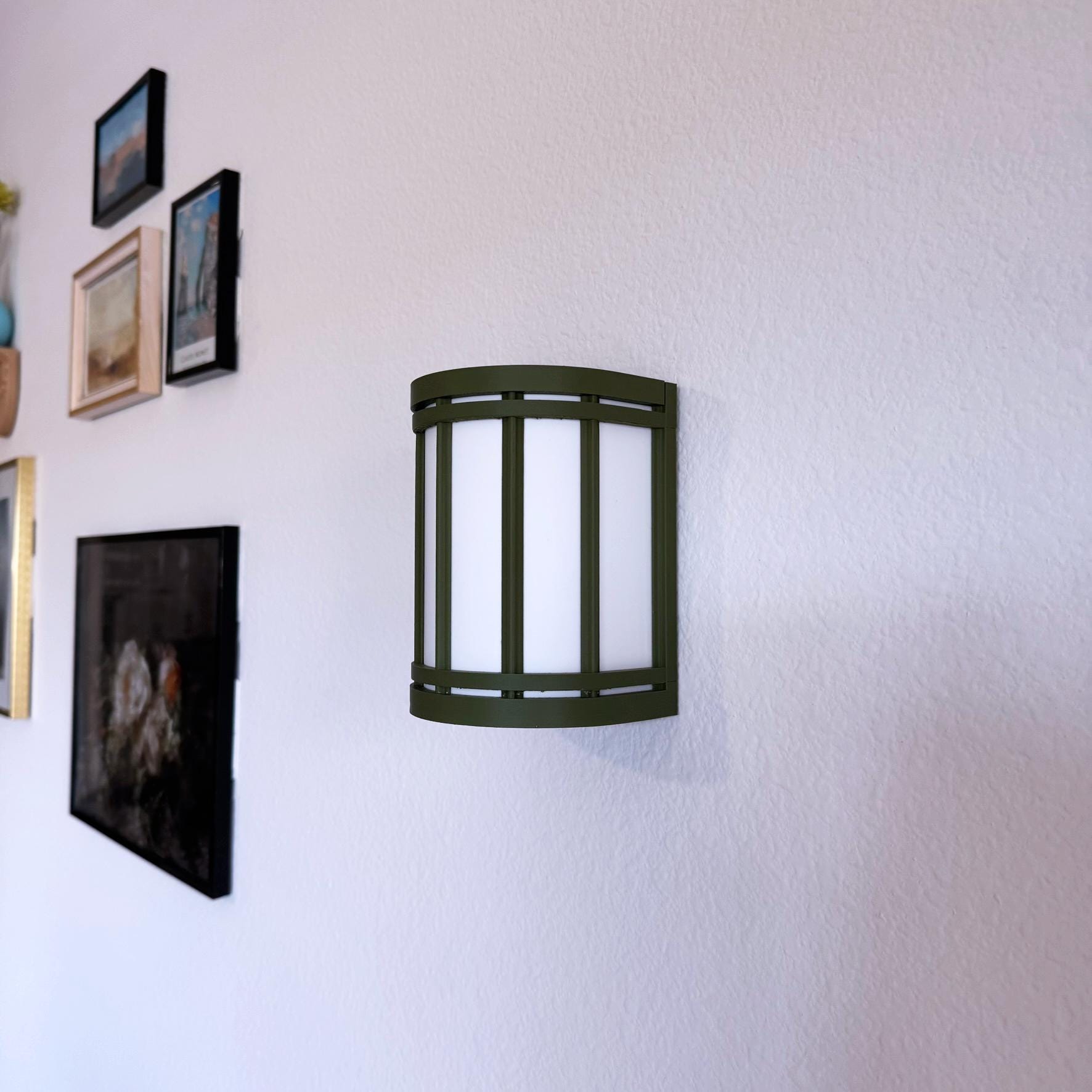 Ribbed Wireless Wall Sconce - Battery Powered Wall Light - mood lamp