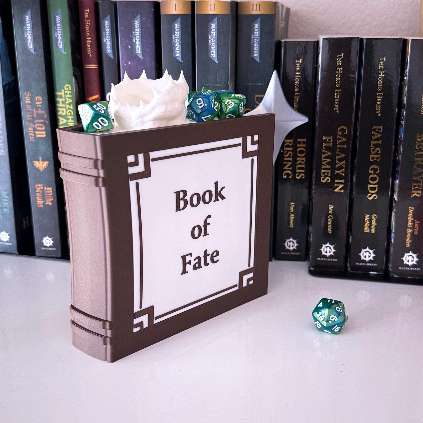 Spell book dice tower