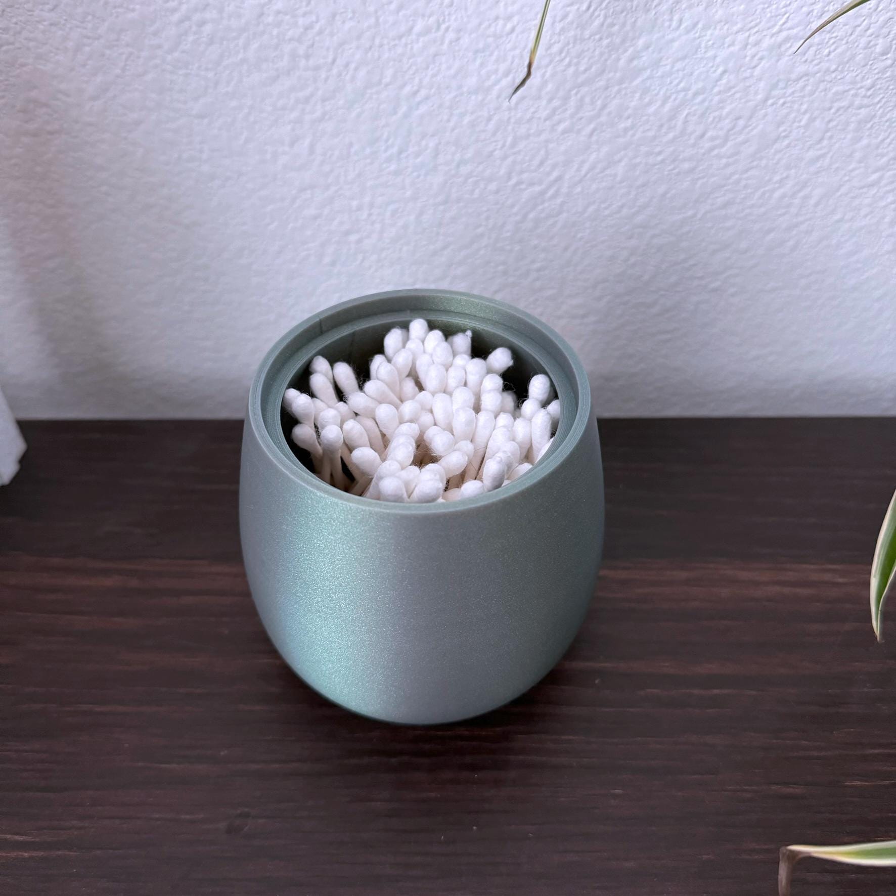 Rounded bathroom Jar with Lid: Multipurpose Container multiple color options