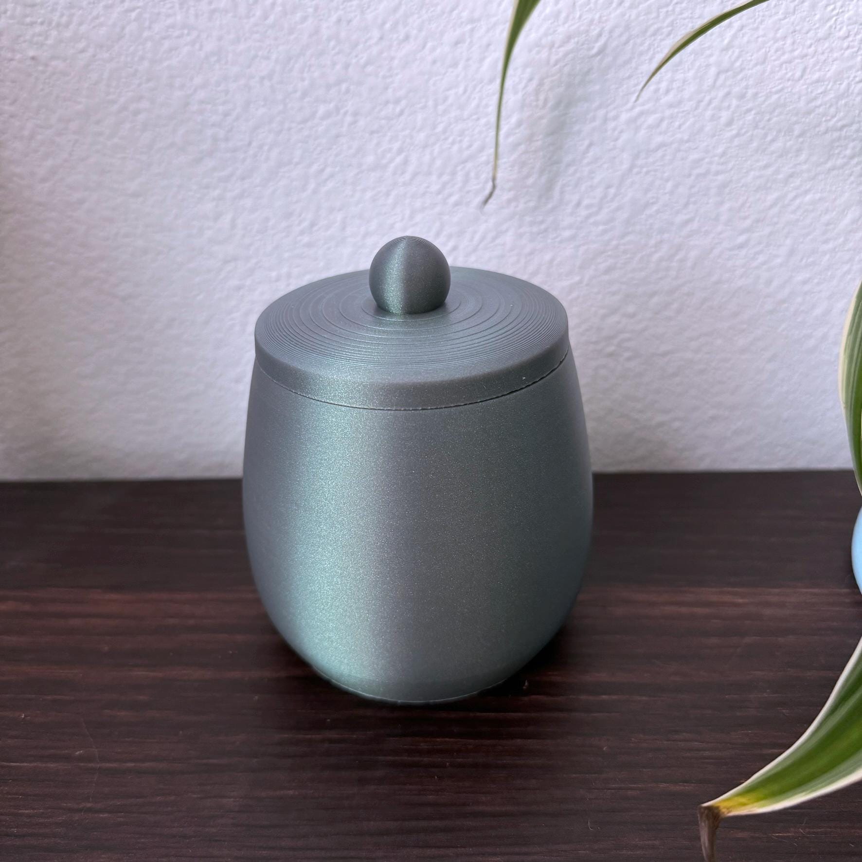 Rounded bathroom Jar with Lid: Multipurpose Container multiple color options