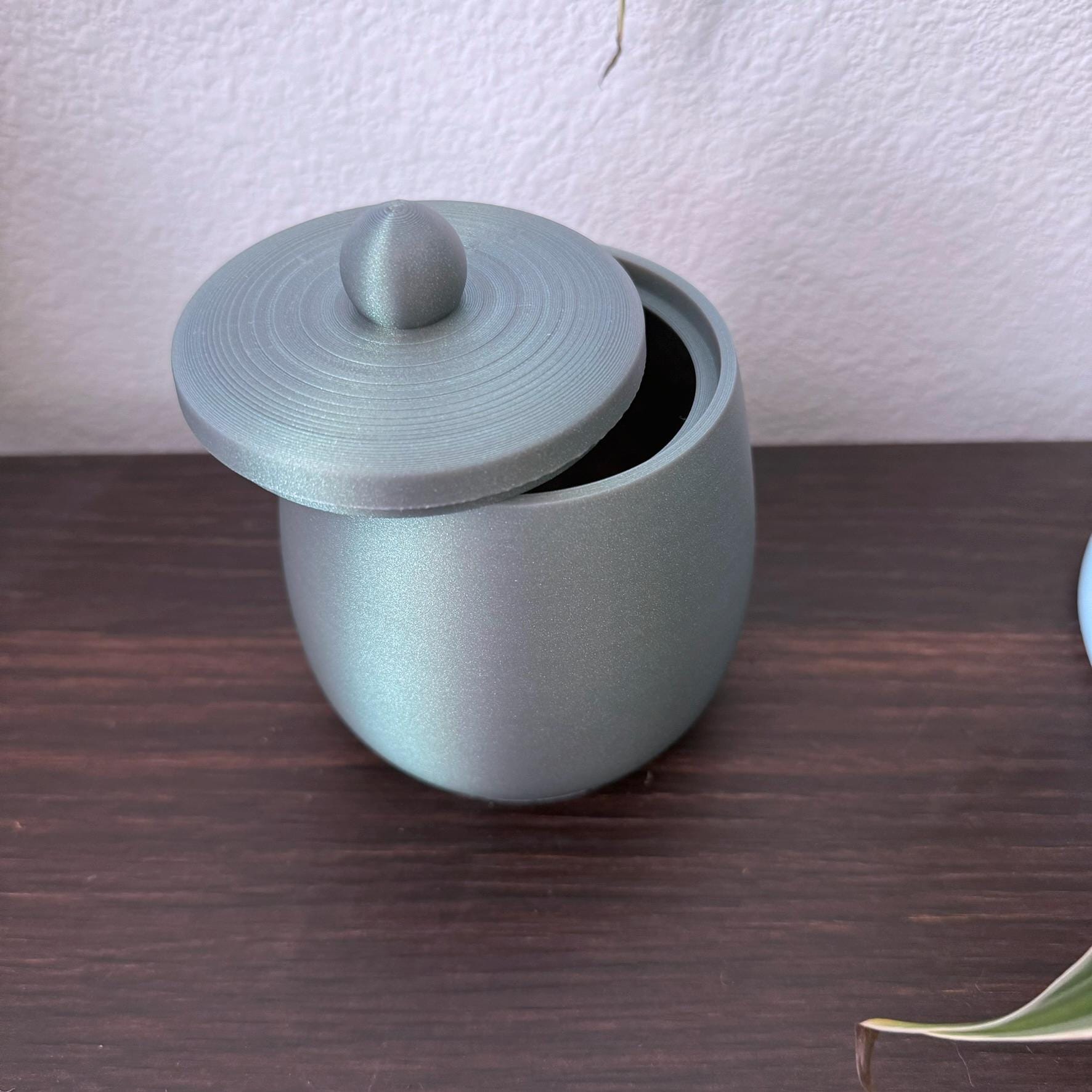 Rounded bathroom Jar with Lid: Multipurpose Container multiple color options