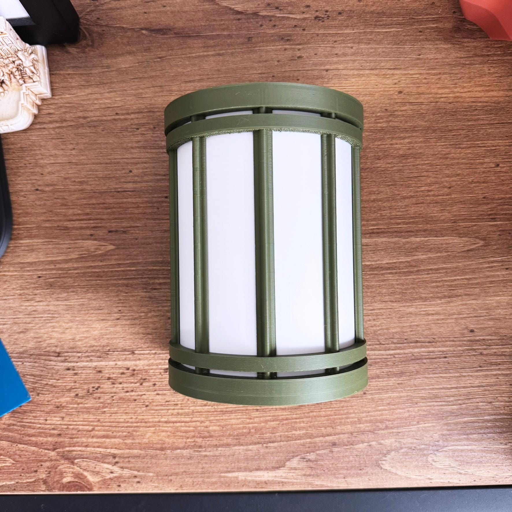 Ribbed Wireless Wall Sconce - Battery Powered Wall Light - mood lamp