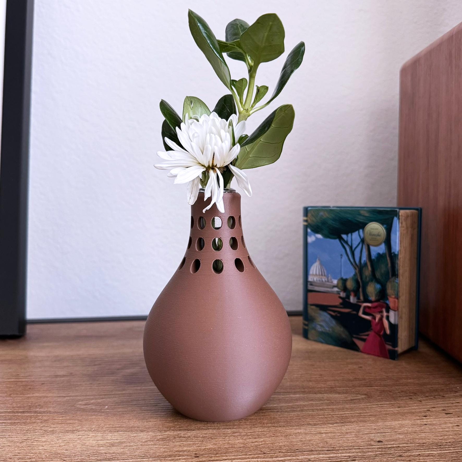Modern Bud Vase with Insert - Small Flower Vase