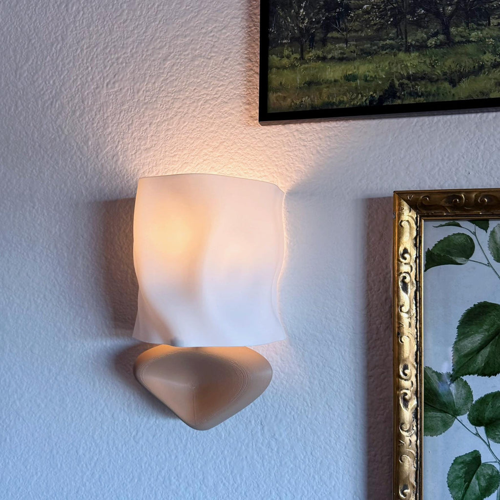Modern Folded Wireless Wall Sconce - Battery Powered Wall Light - mood lamp