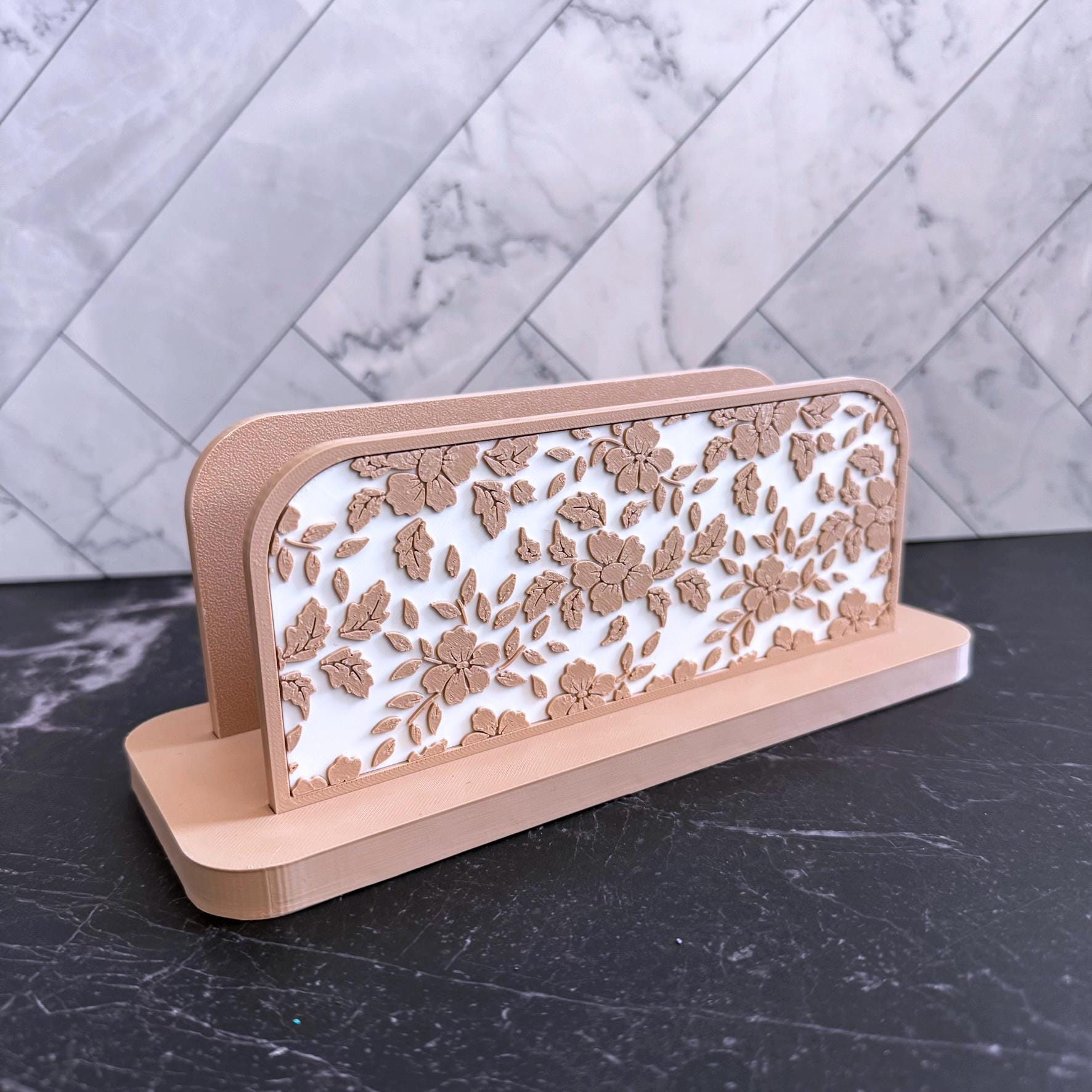 Flower Pattern Letter holder - Mail organizer and paper holder rack