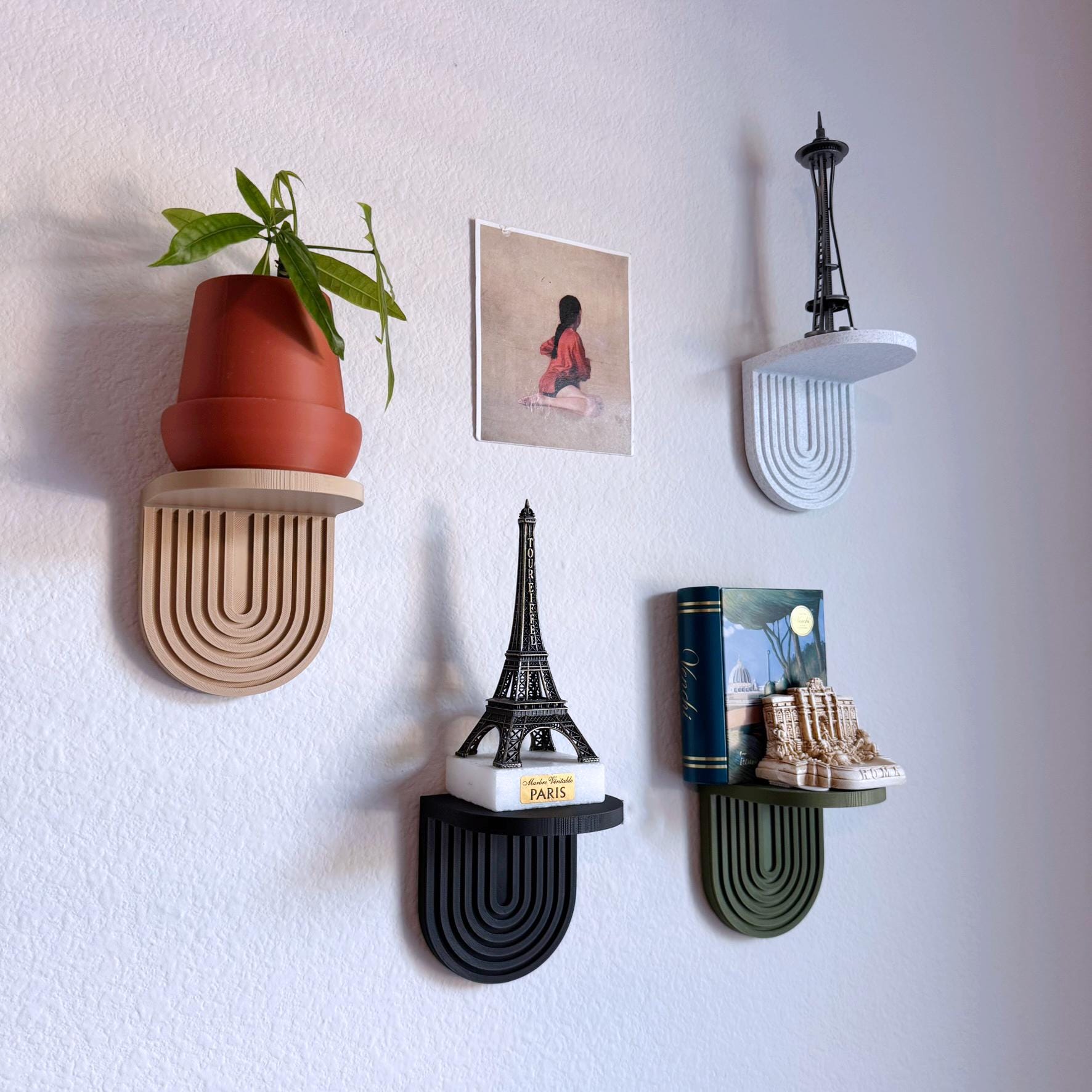 Mini Wall Hanging Arched Shelves, unique wall decor