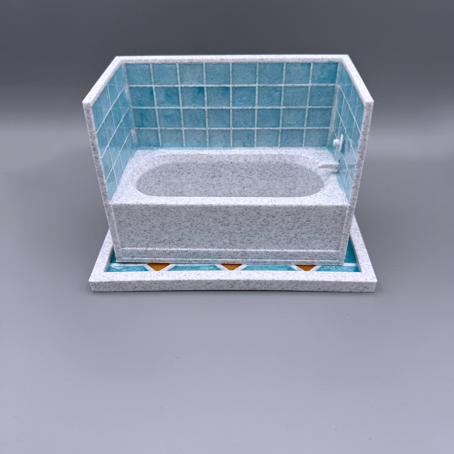 Cute unique bathtub and tile planter or catch all container and tray - interesting container