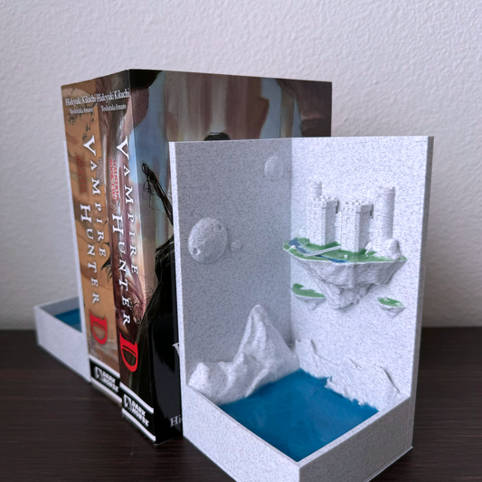 Floating Island Fantasy castle bookends - Cool Unique bookends