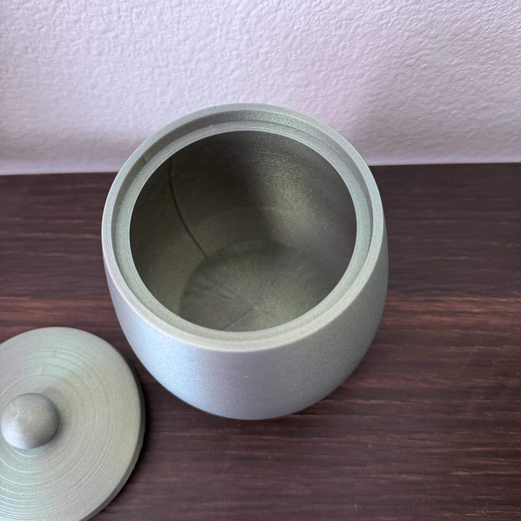 Rounded bathroom Jar with Lid: Multipurpose Container multiple color options