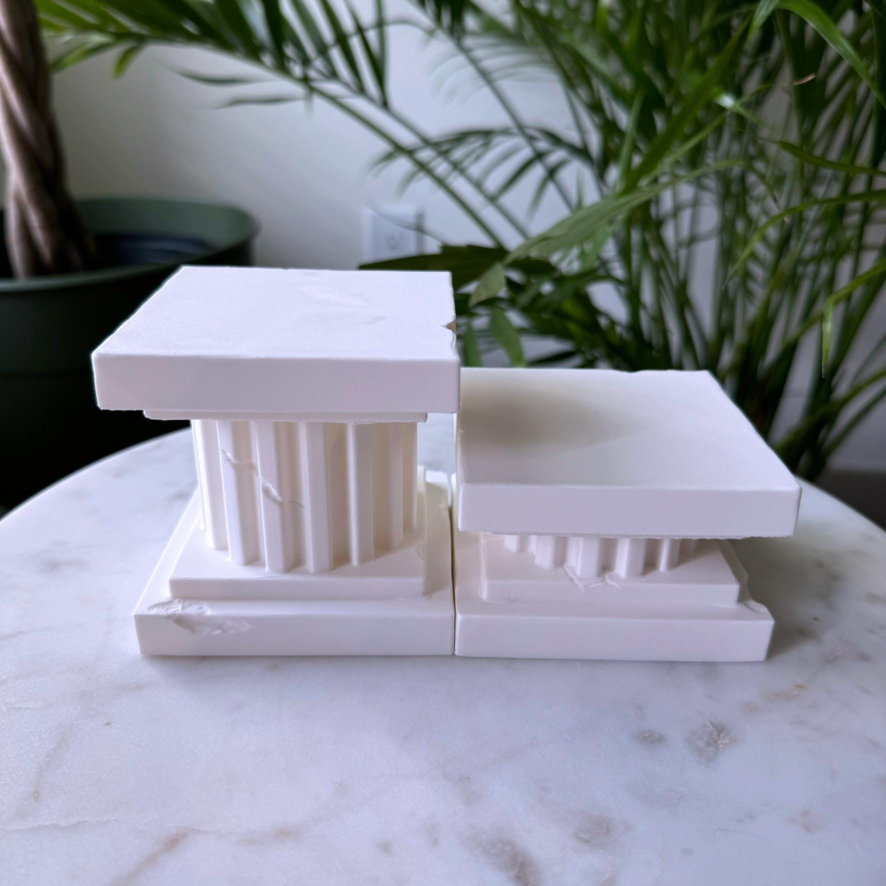 Mini Greco Roman Column Plant Stands (Set of 2)