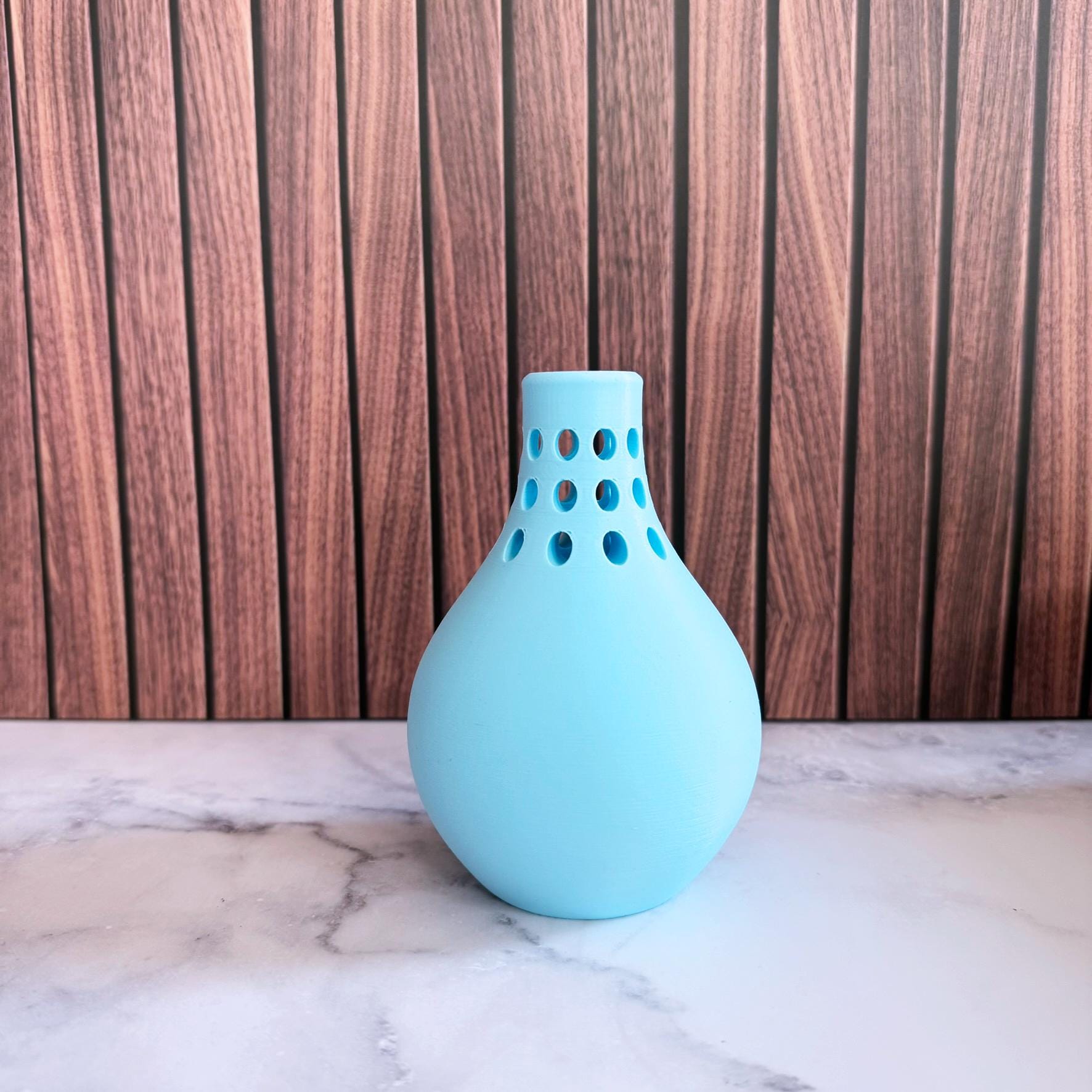 Modern Bud Vase with Insert - Small Flower Vase