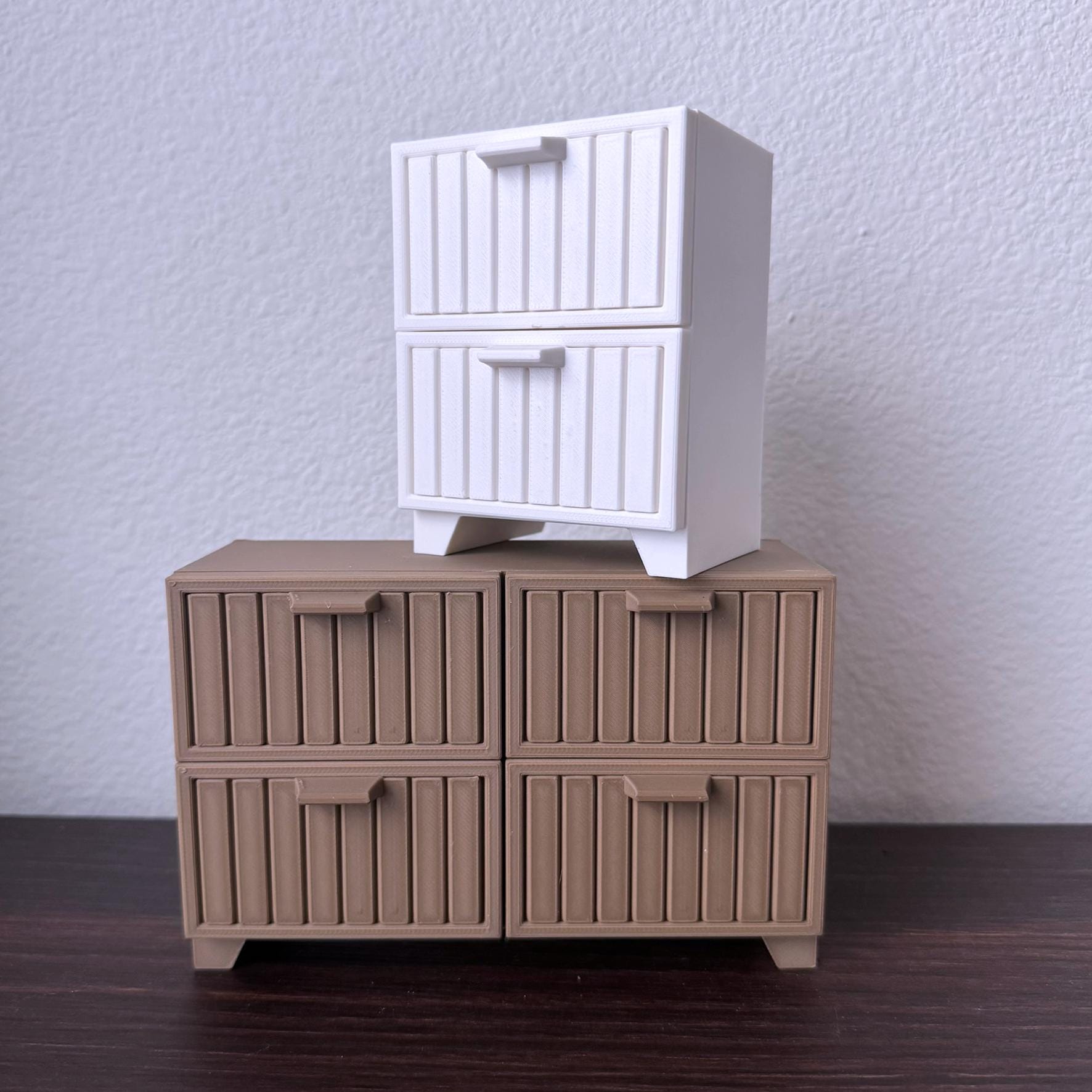 Miniature Storage Cabinet for Small Items and Trinkets: Two or Four Drawer