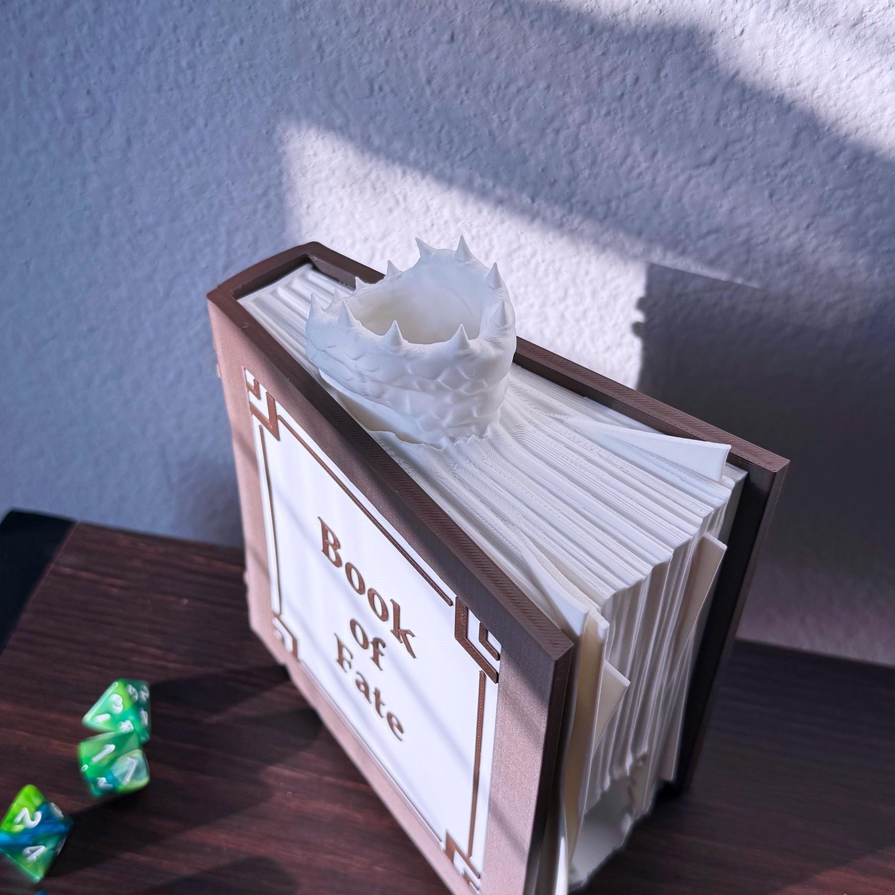 Spell book dice tower