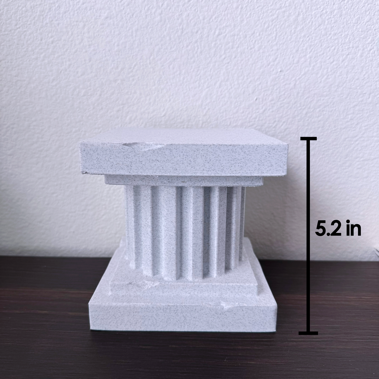 Neoclassical column plant stand and riser pedestal -  Greco Roman columns indoor plant stand - Plastic stone marble textured - Two sizes