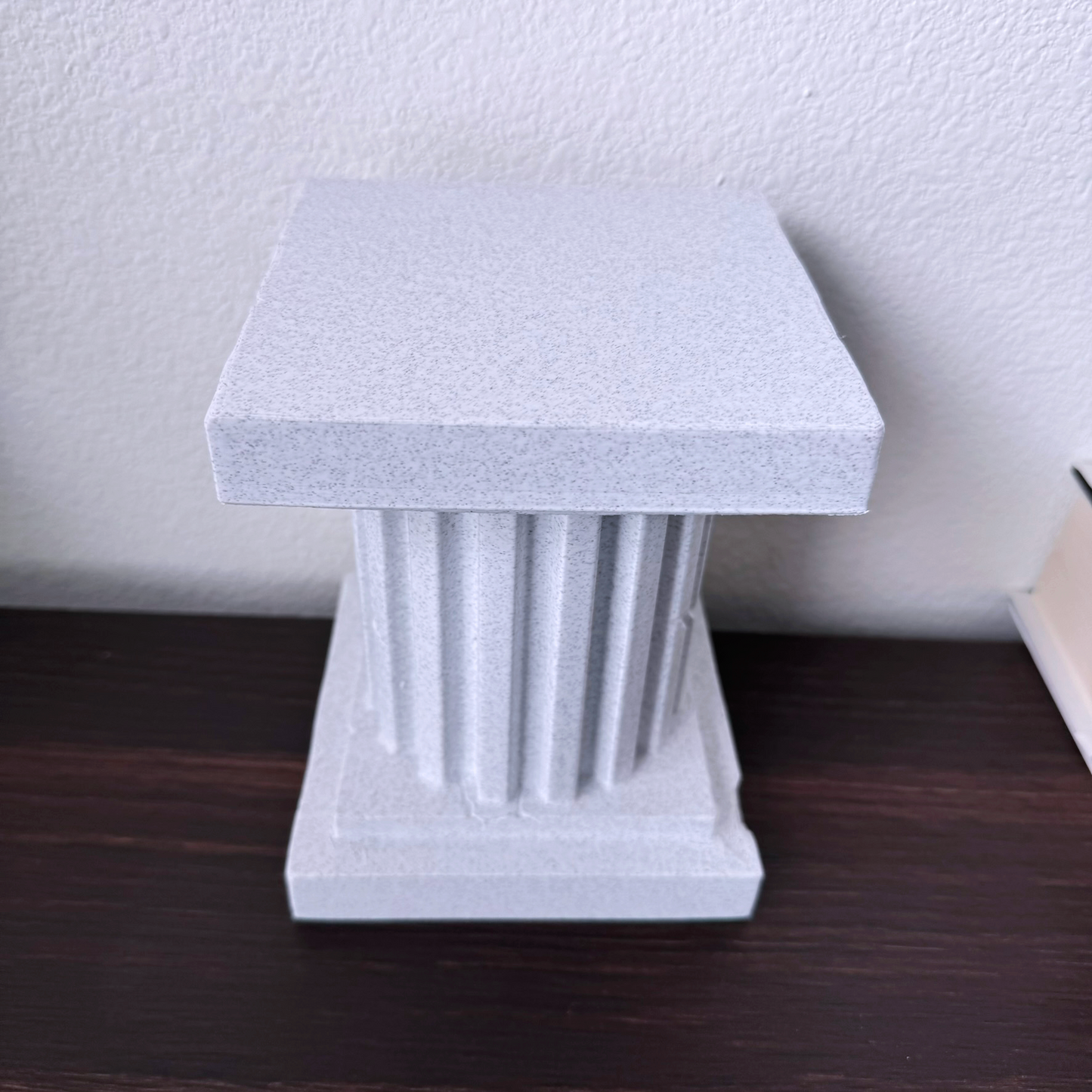 Neoclassical column plant stand and riser pedestal -  Greco Roman columns indoor plant stand - Plastic stone marble textured - Two sizes