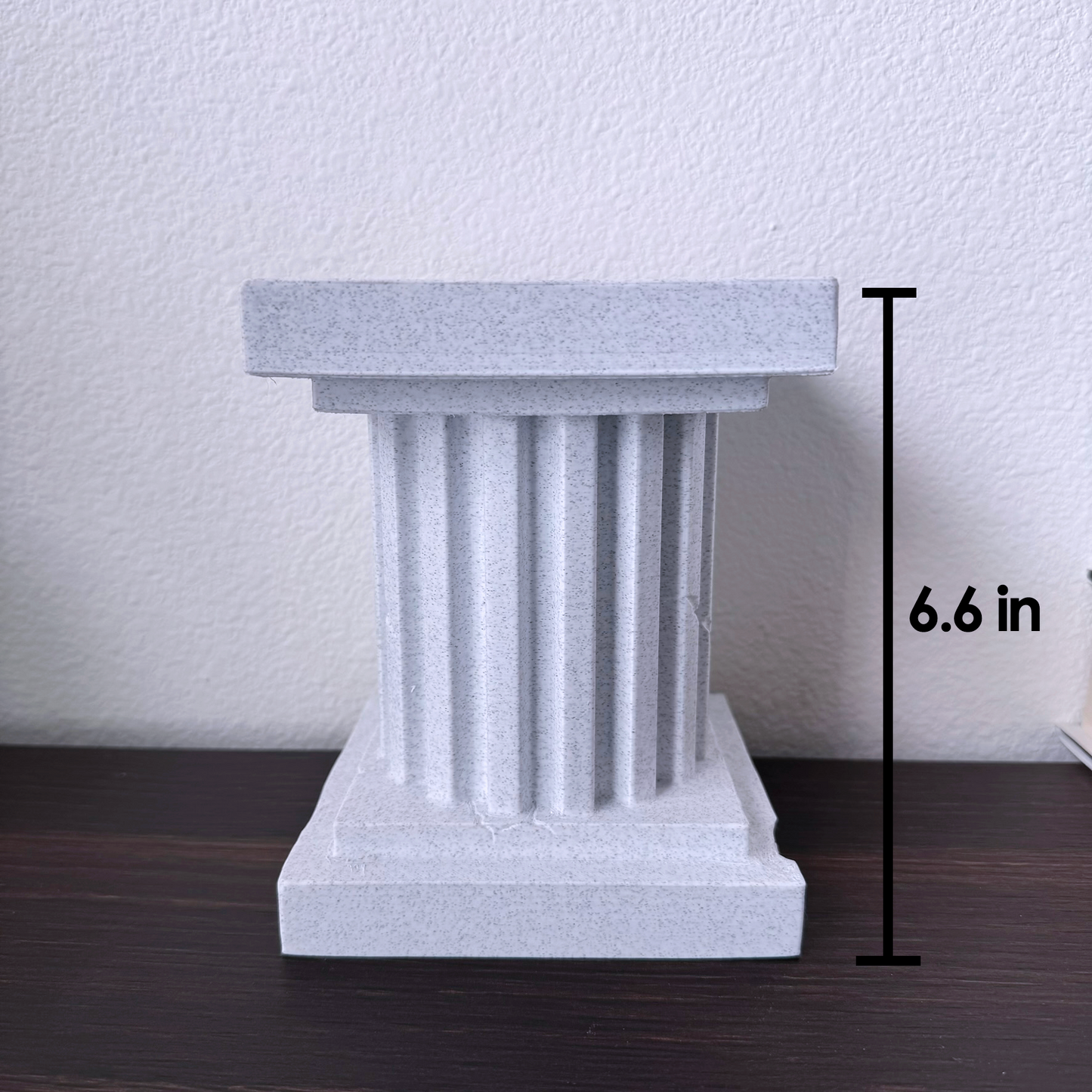 Neoclassical column plant stand and riser pedestal -  Greco Roman columns indoor plant stand - Plastic stone marble textured - Two sizes