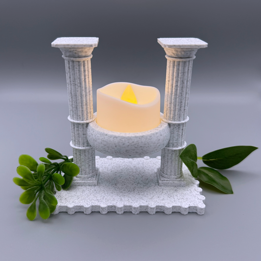 Unique classical roman inspired columns tea light holder