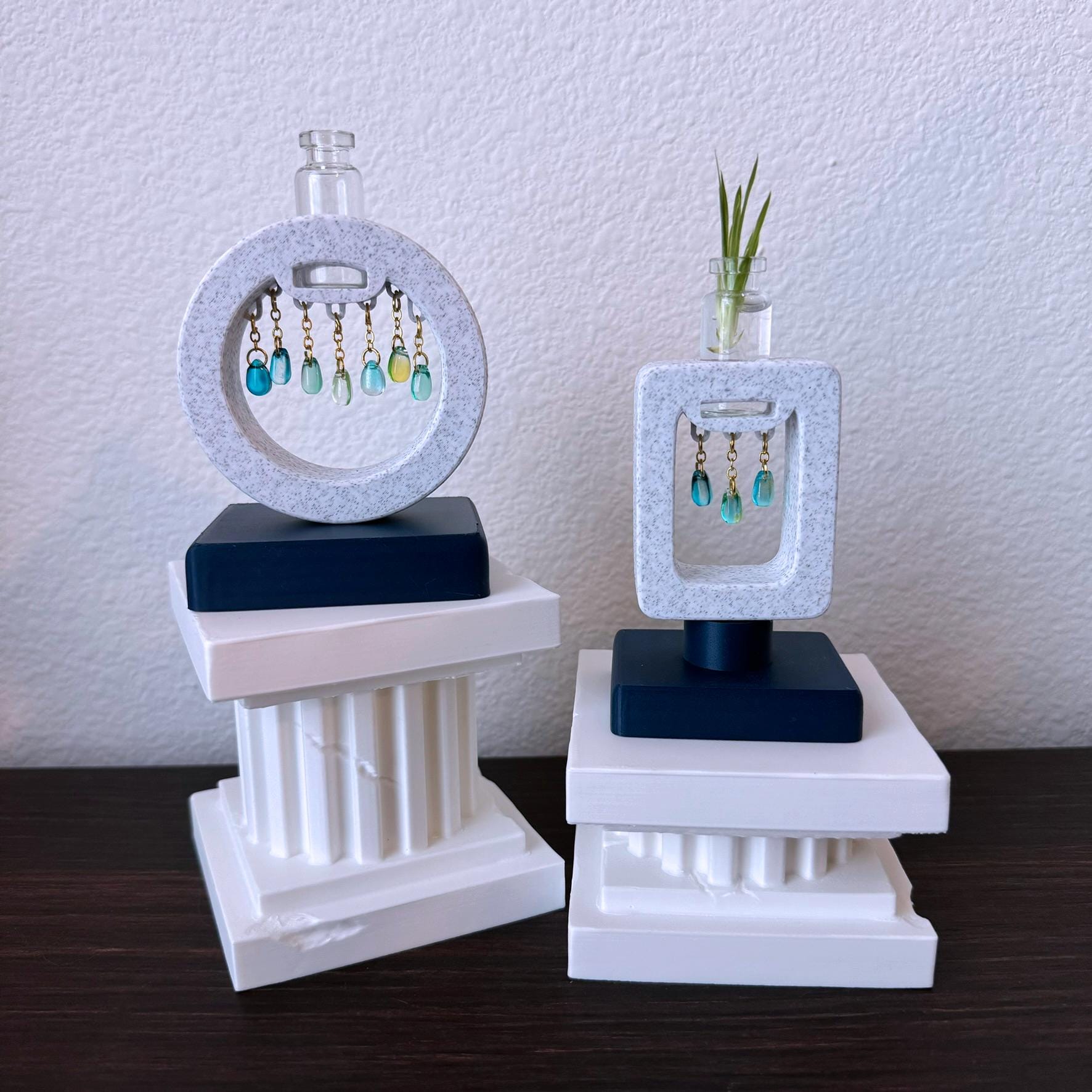 Mini Greco Roman Column Plant Stands (Set of 2)