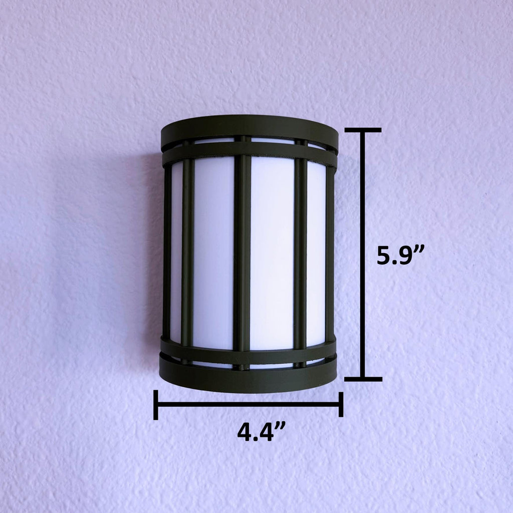 Ribbed Wireless Wall Sconce - Battery Powered Wall Light - mood lamp