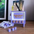 Books Read This Year Counter & Bookmark Holder | Custom Color Reading Tracker | Retro TV Bookish Decor