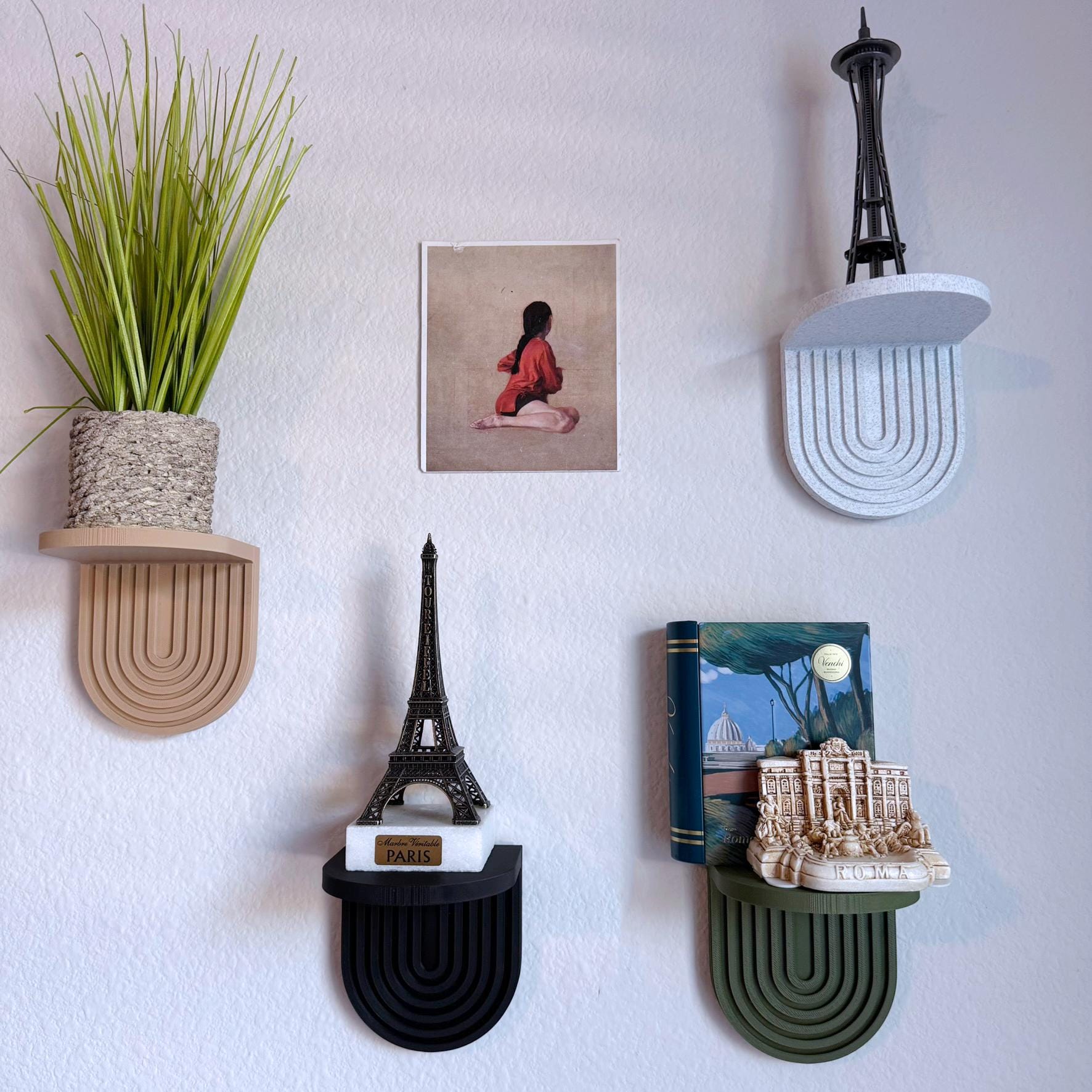 Mini Wall Hanging Arched Shelves, unique wall decor