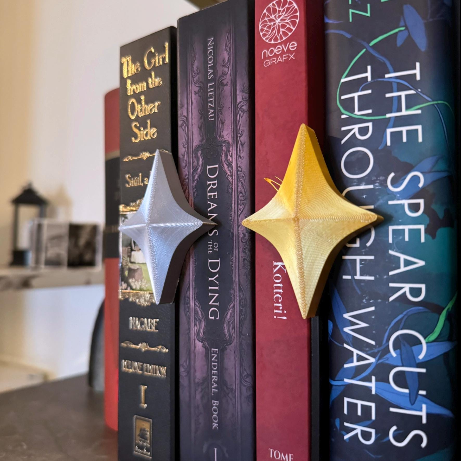 Five Star Bookshelf inserts - cute bookshelf decor -  five star shelf dividers