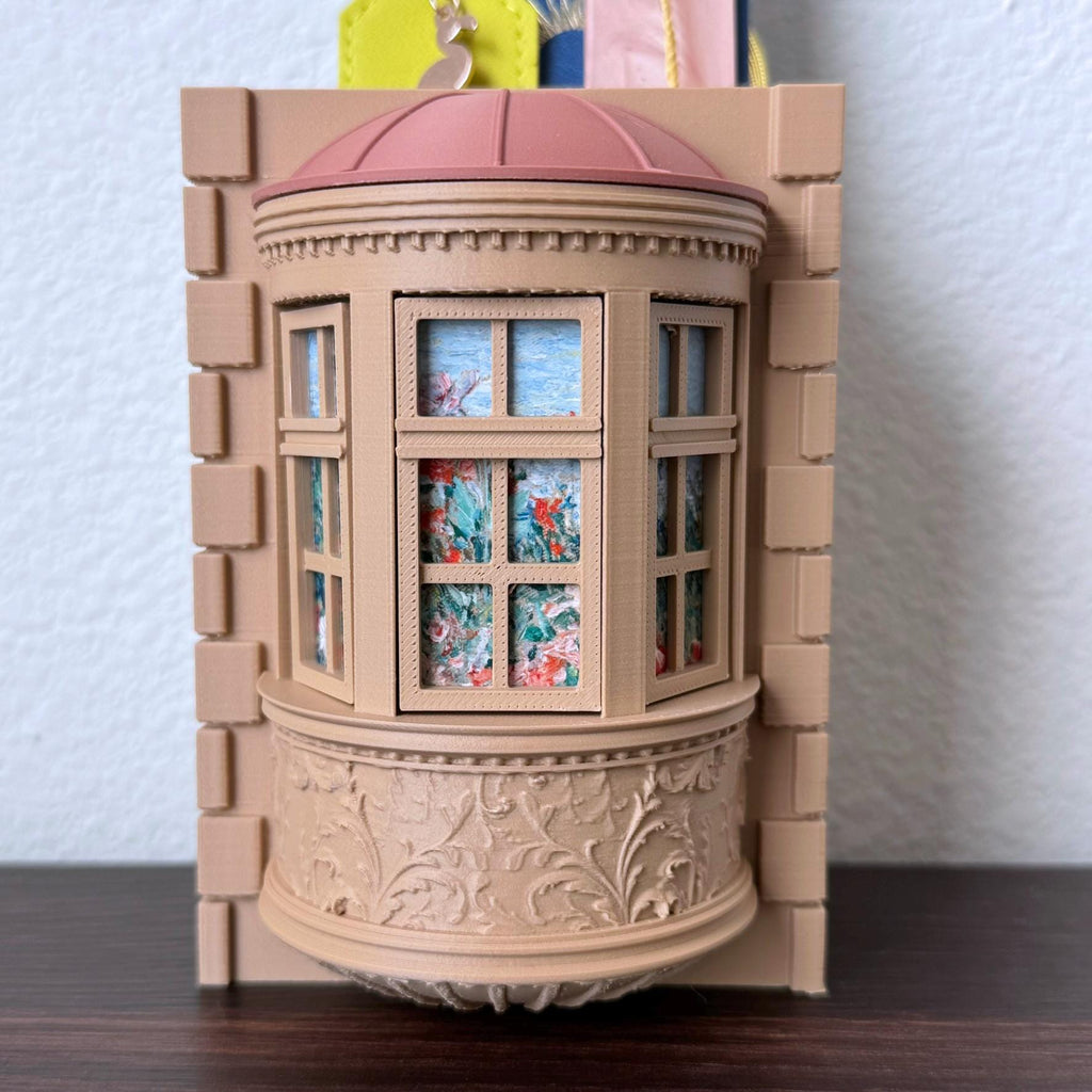 Oriel window Bookmark Holder - bookshelf library accessory and decor - unique bookmark container-  desk Organizer and Pen Holder