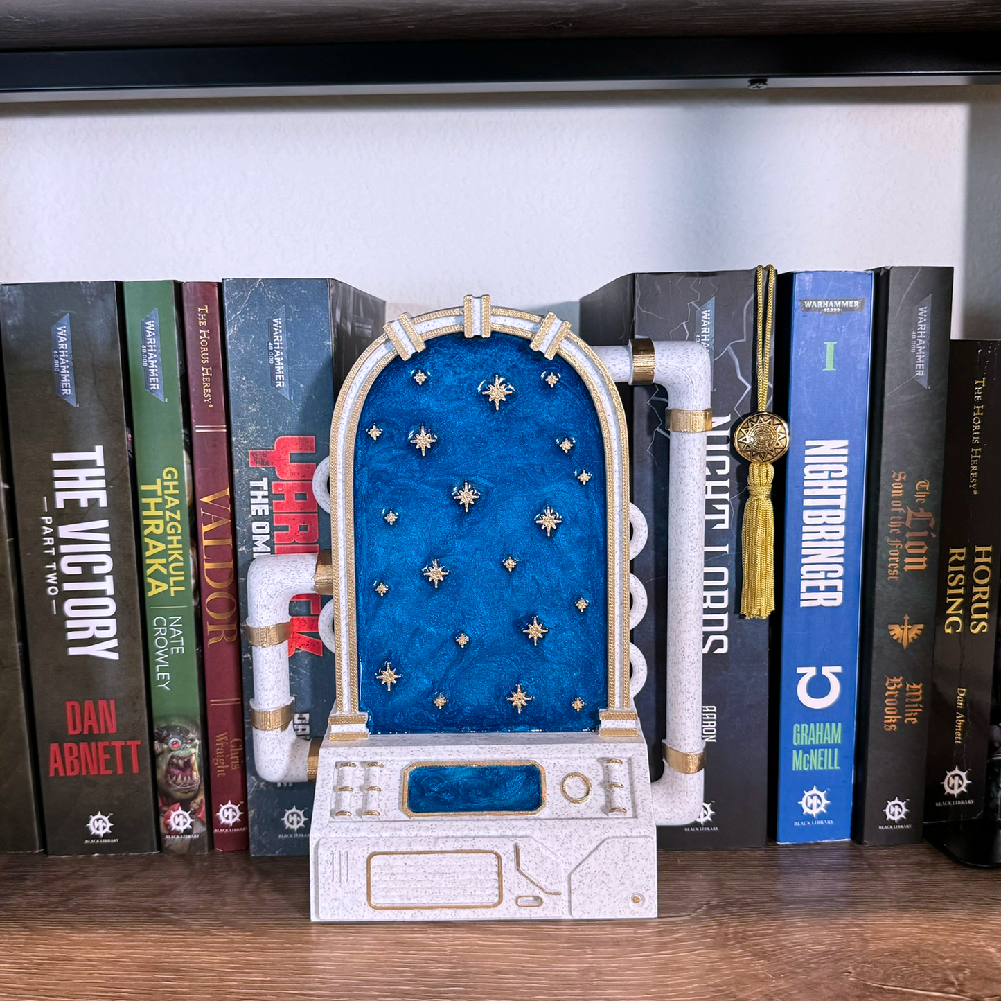 Steampunk portal bookends looking into star filled void - Sci-fi Bookend book nook - bookshelf decor -Single - pair bookend - unique bookend